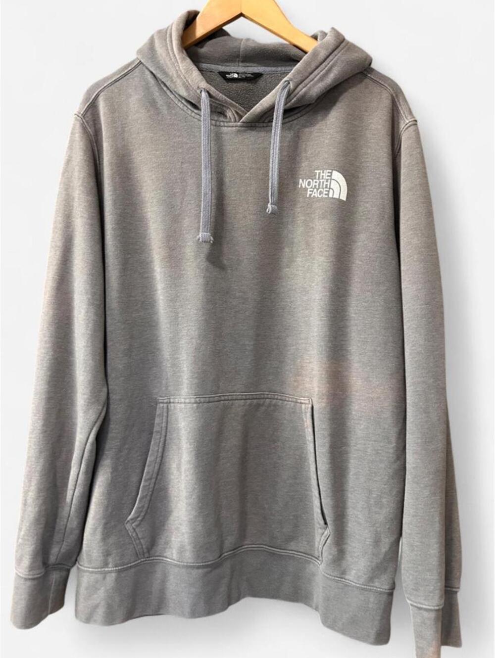 The North Face Men's Grey and Brown Hoody